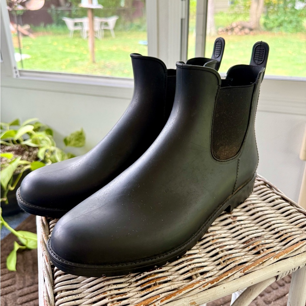 Black Chelsea Rain Boots - Picture 3 of 4